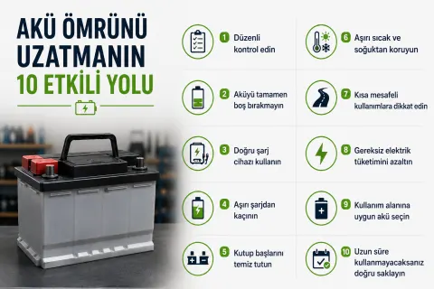 Akü Ömrünü Uzatmanın 10 Etkili Yolu