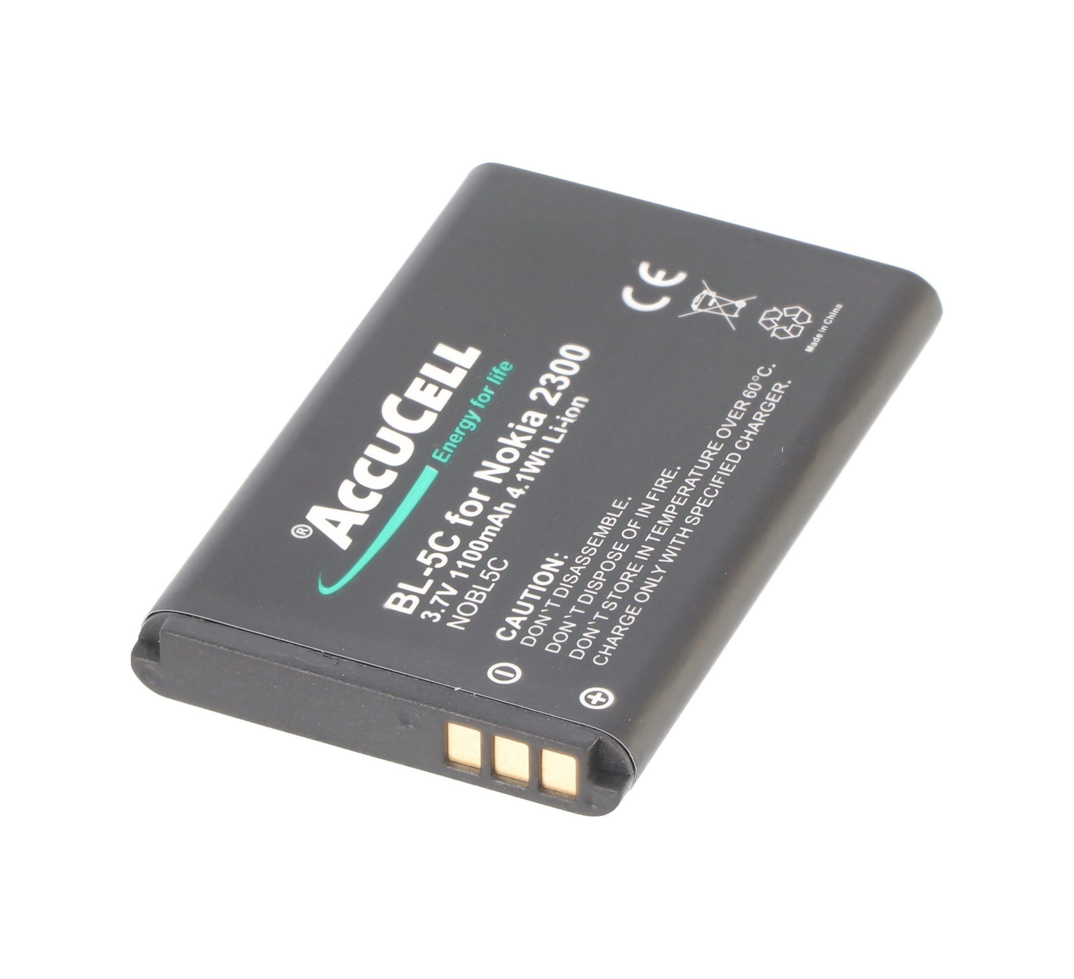 Nokia E60, Bl-5c, 1000mah İçin Uygun Accucell Batarya