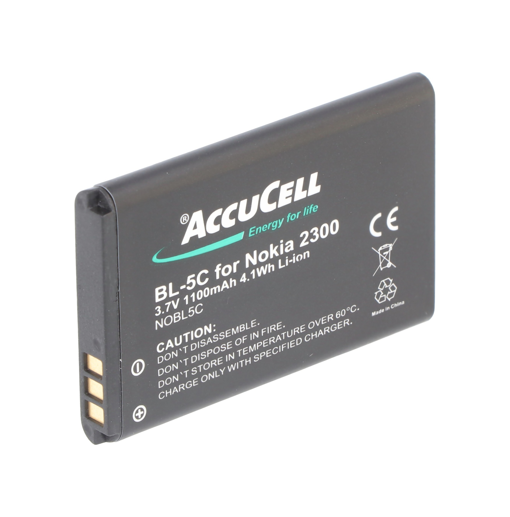 Nokia N72, Bl-5c, 1000mah İçin Uygun Accucell Batarya