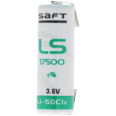 SAFT LS17500 lityum pil, boyut A, lehim halkası U şeklinde
