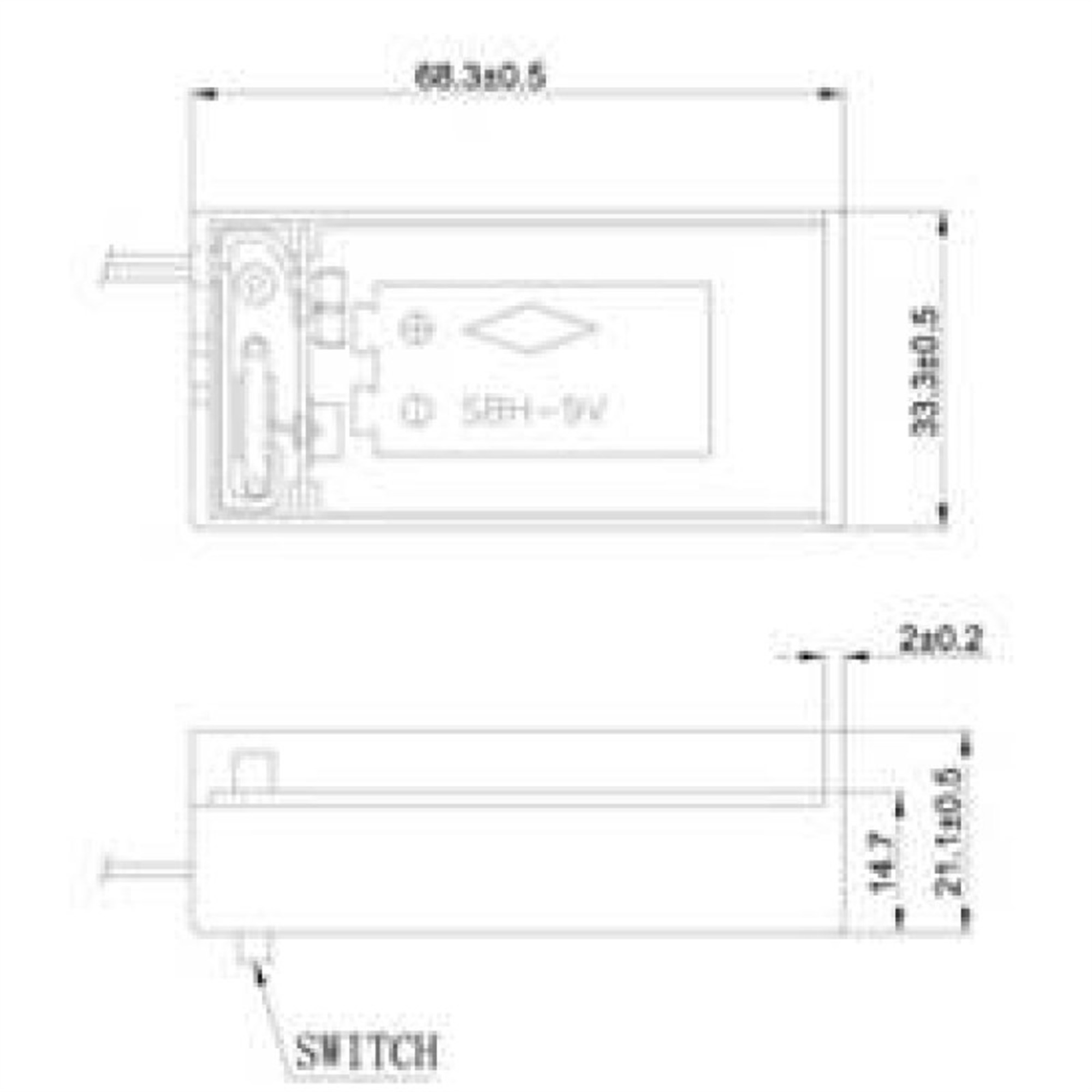 Anahtarlı 1x 9Volt blok için AccuCell pil tutucu