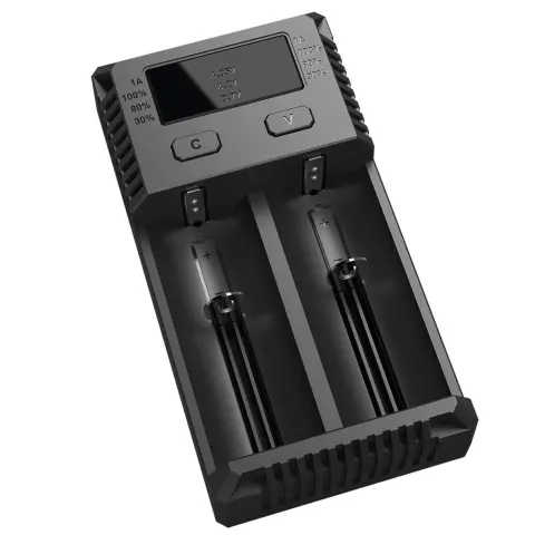 NiteCore 2 Şarj Yuvalı Pil Şarj Cihazı ( Intellicharge i2 YENİ NC-i2)