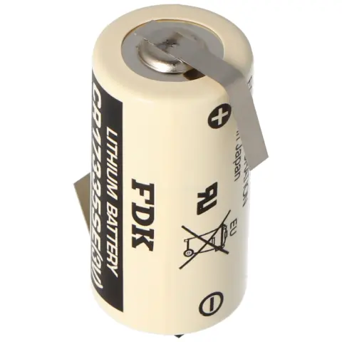 Sanyo lityum pil CR17335 SE Boyut 2 / 3A, lehim pabucu Z şeklinde