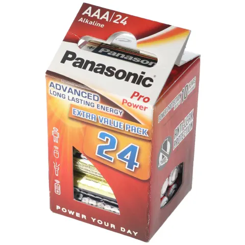 24 paket halinde Panasonic Pro Power Micro / AAA / LR03 piller