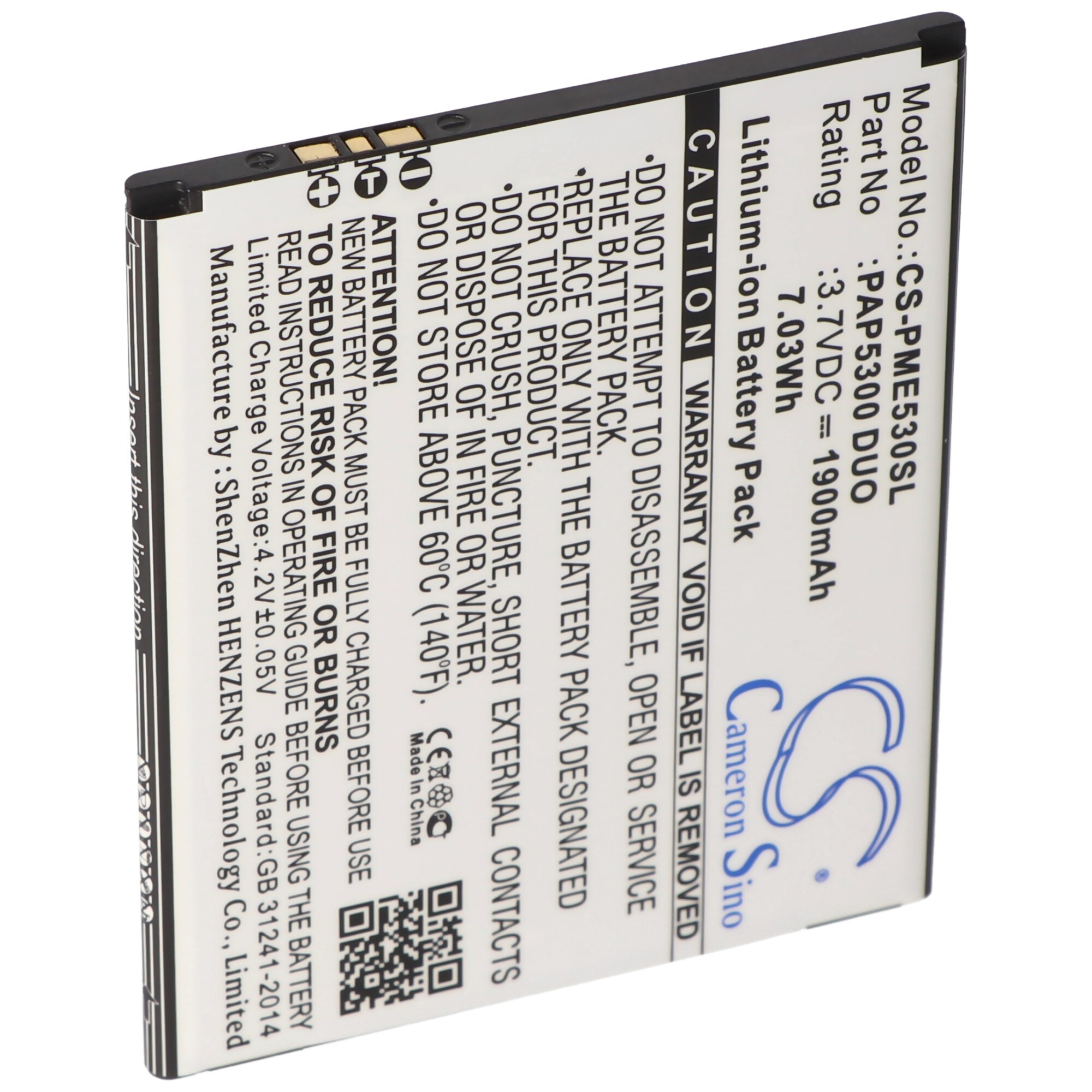 Prestigio PAP5300DUO, Prestigio MultiPhone 5300 3.7 volt 1900mAh için uygun pil
