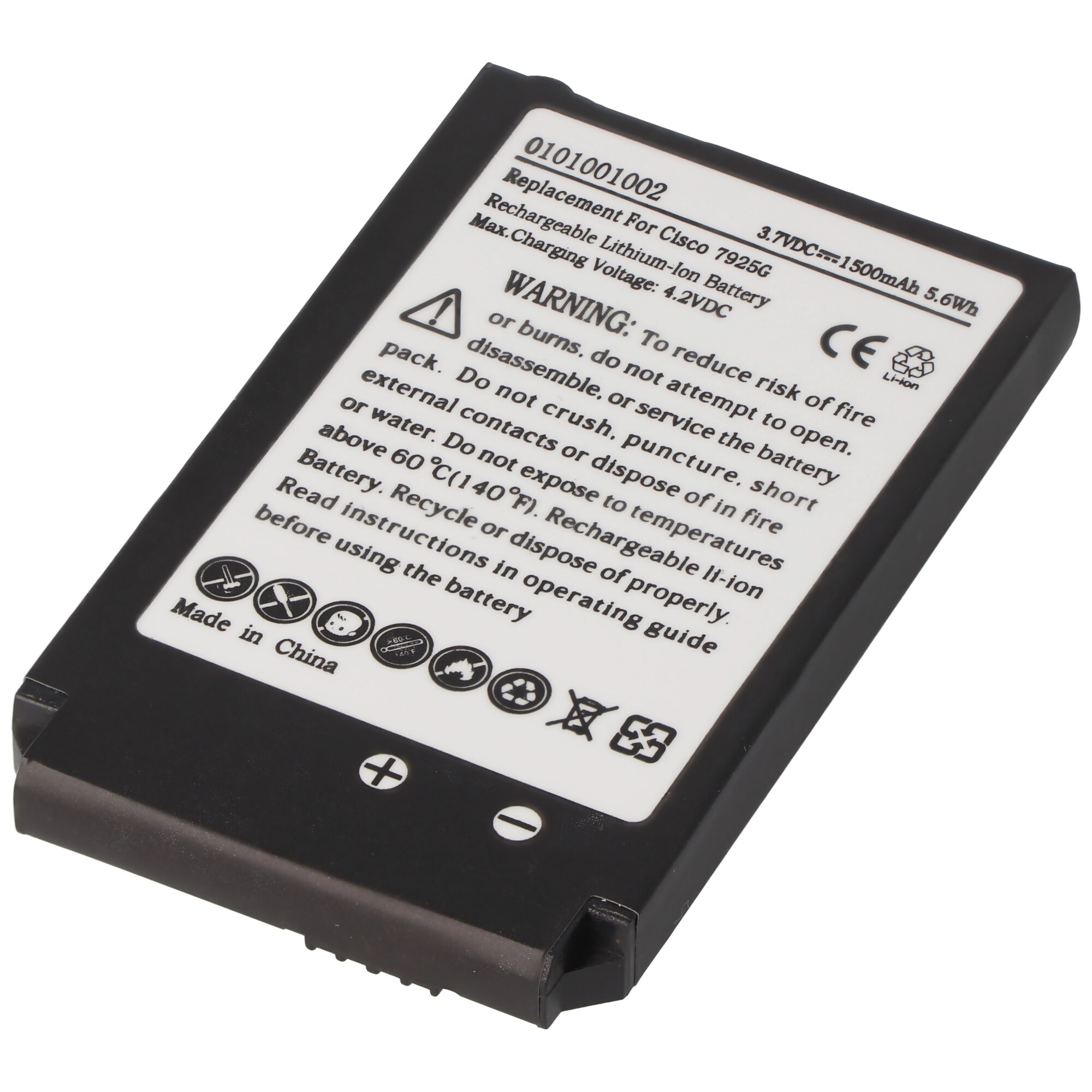 Cisco 7925G Uyumlu Yedek Pil, Batarya– 7725, 74‑5469‑01, U8ZBAE12 – 1700 mAh Li‑ion
