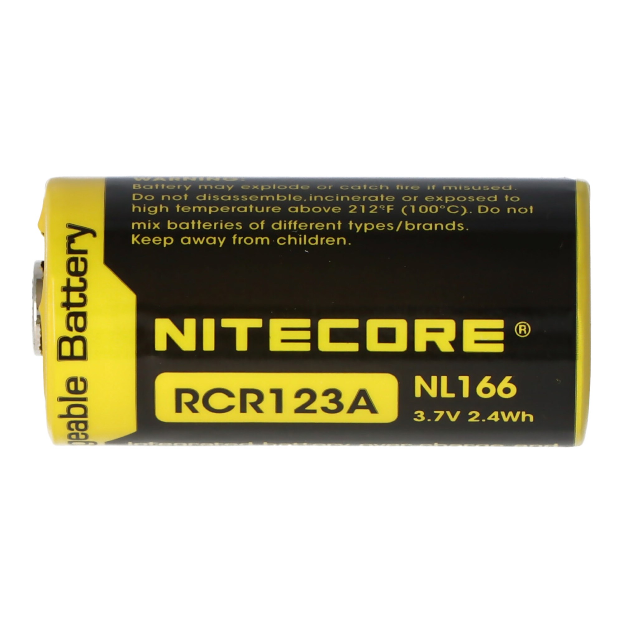 CR123A NiteCore 16340 Li-ion pil 2/3A hücre, 3.7 volt lambalar için 650mAh