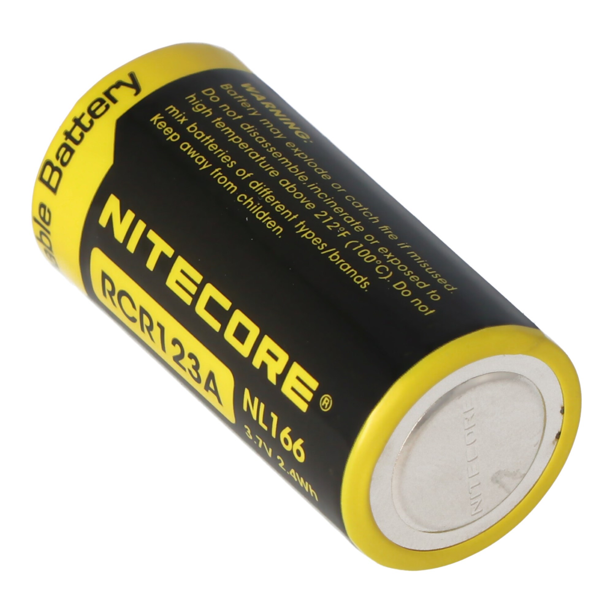 CR123A NiteCore 16340 Li-ion pil 2/3A hücre, 3.7 volt lambalar için 650mAh