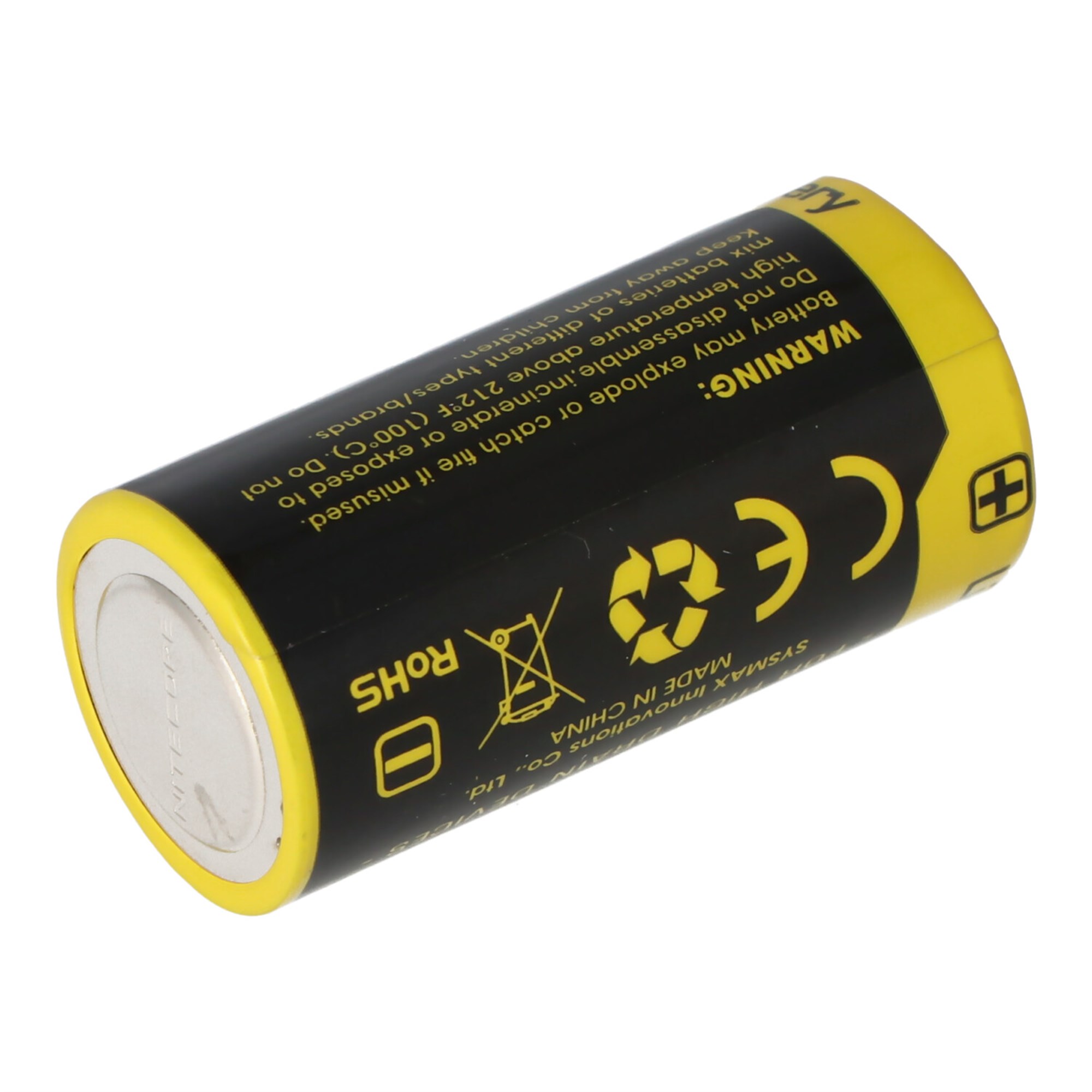 CR123A NiteCore 16340 Li-ion pil 2/3A hücre, 3.7 volt lambalar için 650mAh