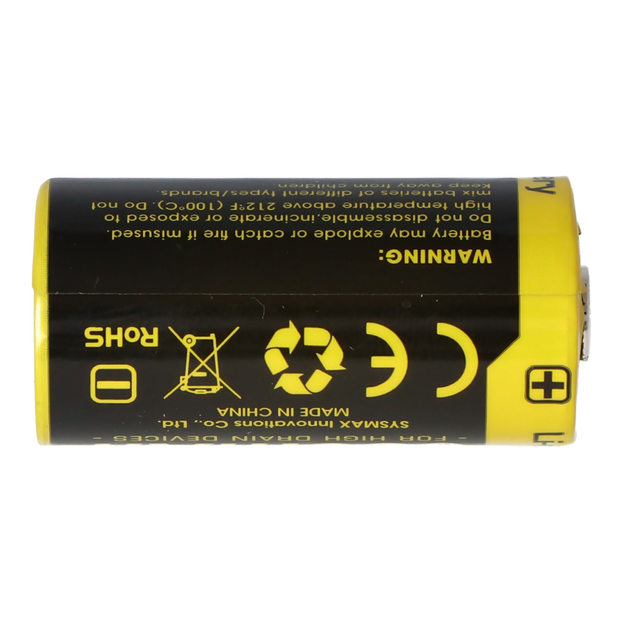 CR123A NiteCore 16340 Li-ion pil 2/3A hücre, 3.7 volt lambalar için 650mAh