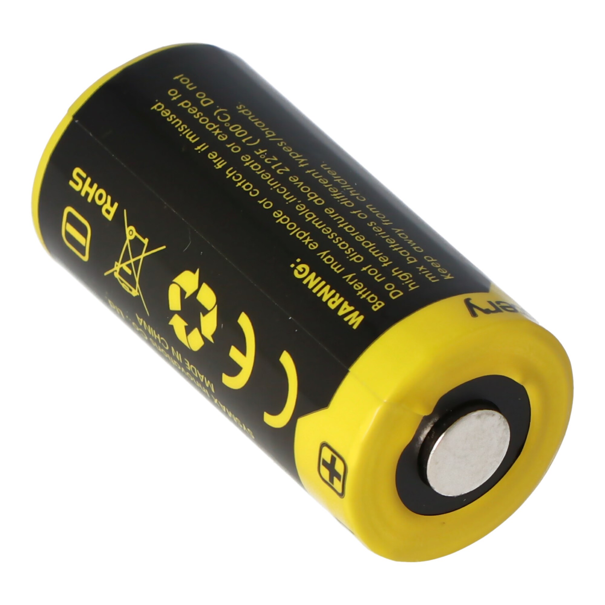 CR123A NiteCore 16340 Li-ion pil 2/3A hücre, 3.7 volt lambalar için 650mAh