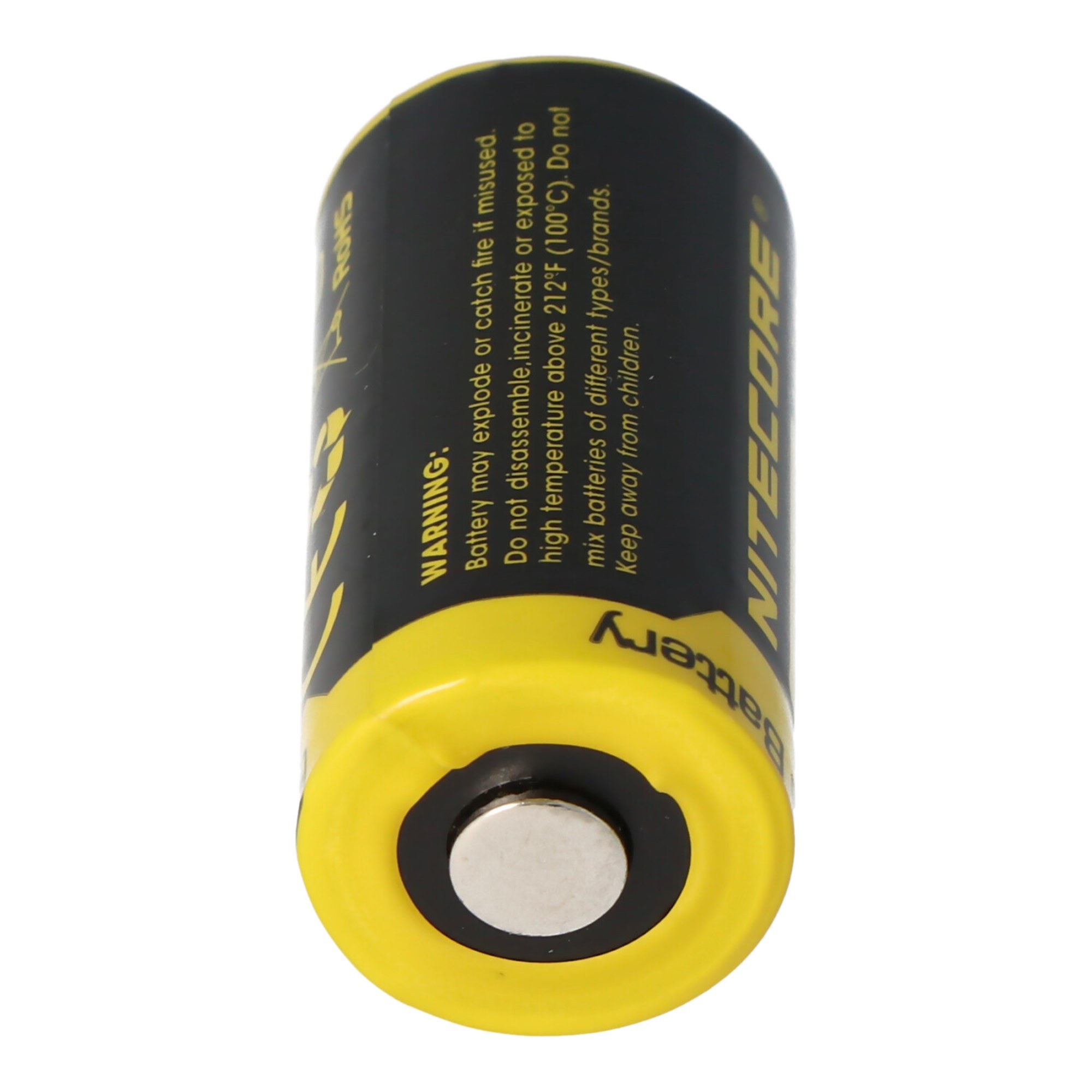 CR123A NiteCore 16340 Li-ion pil 2/3A hücre, 3.7 volt lambalar için 650mAh