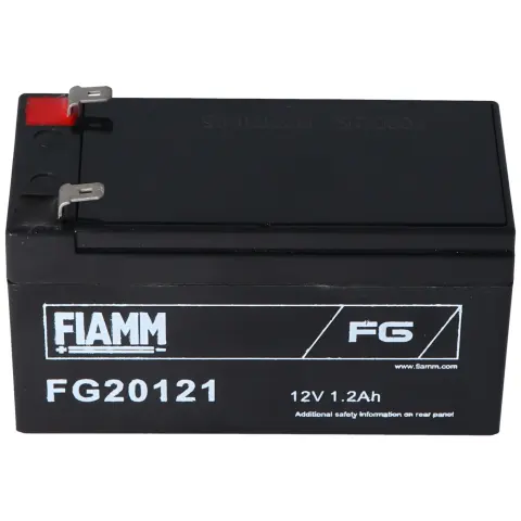 Fiamm FG20121 pil 1200mAh kurşun pil 1200mAh ile 12 volt, 2 x 4.8mm fiş kontakları