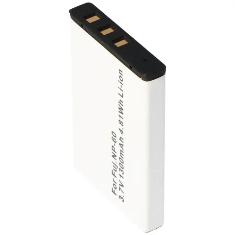 AccuCell'den yedek pil olarak 1200mAh ile Fuji NP-60 pil