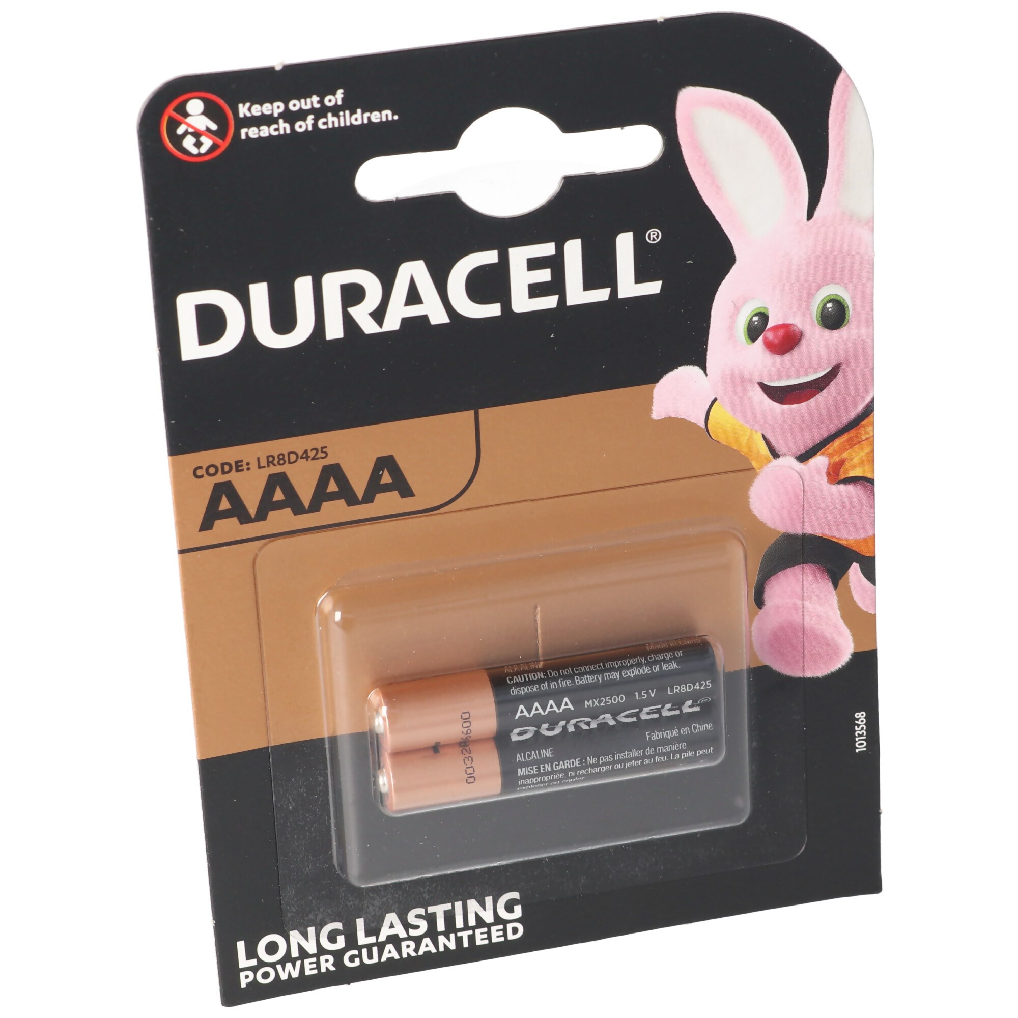 AAAA DURACELL ULTRA M3 MN2500 yaklaşık boyutları yaklaşık 45,5 x 8,3 mm, alkalin pil LR61