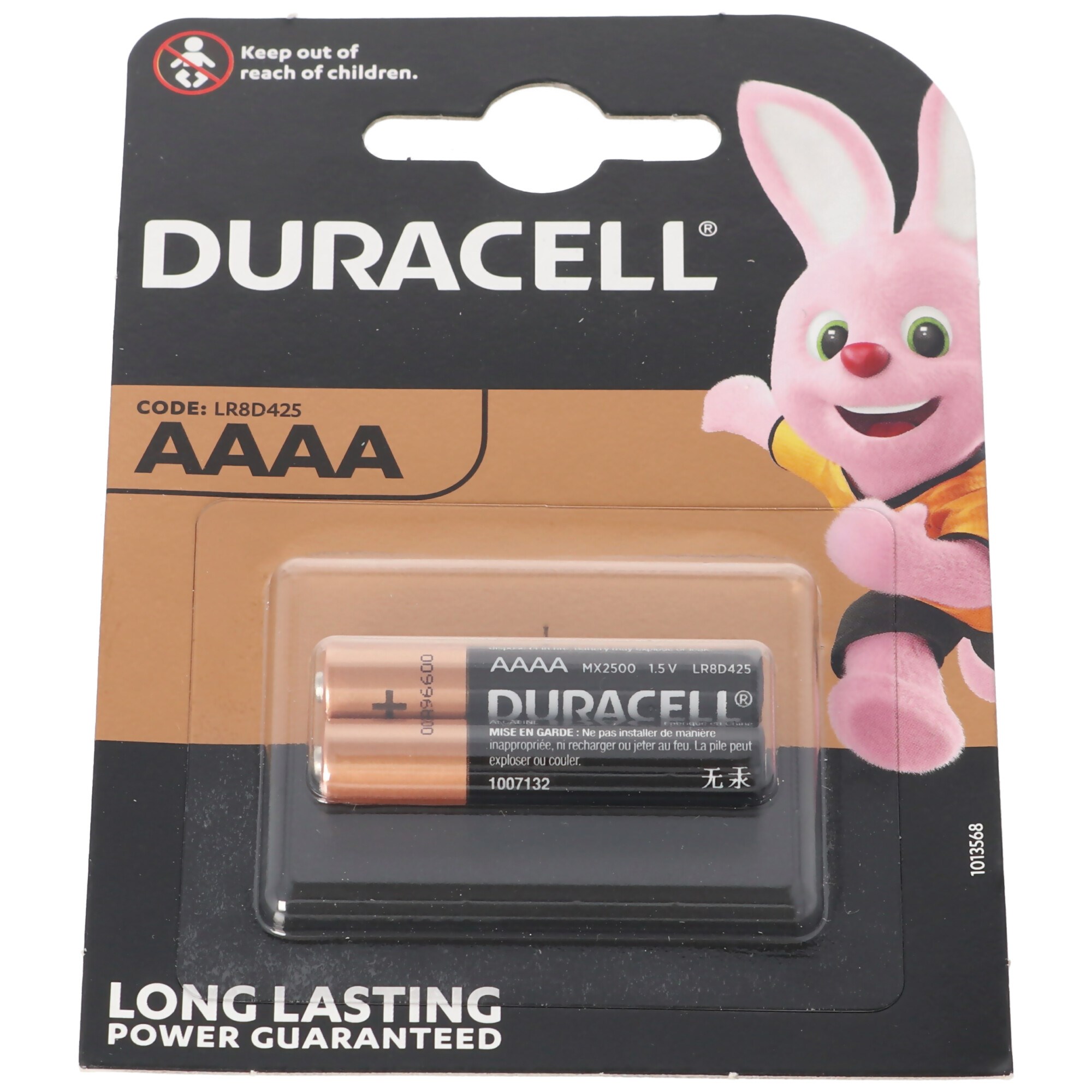 AAAA DURACELL ULTRA M3 MN2500 yaklaşık boyutları yaklaşık 45,5 x 8,3 mm, alkalin pil LR61