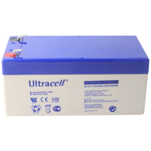 UL3.4-12 Ultracell kurşun akü 12 volt, 3.4Ah