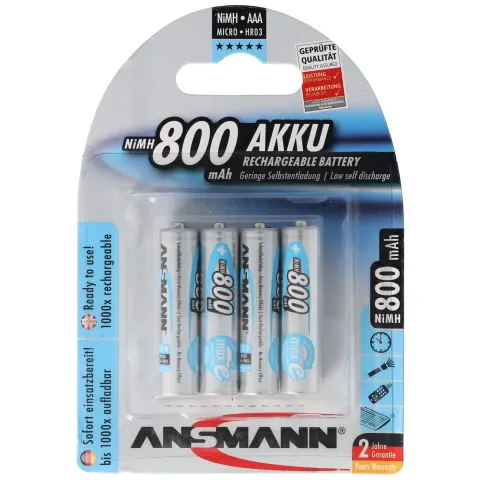 4 blisterde Ansmann maxE Mikro AAA pil