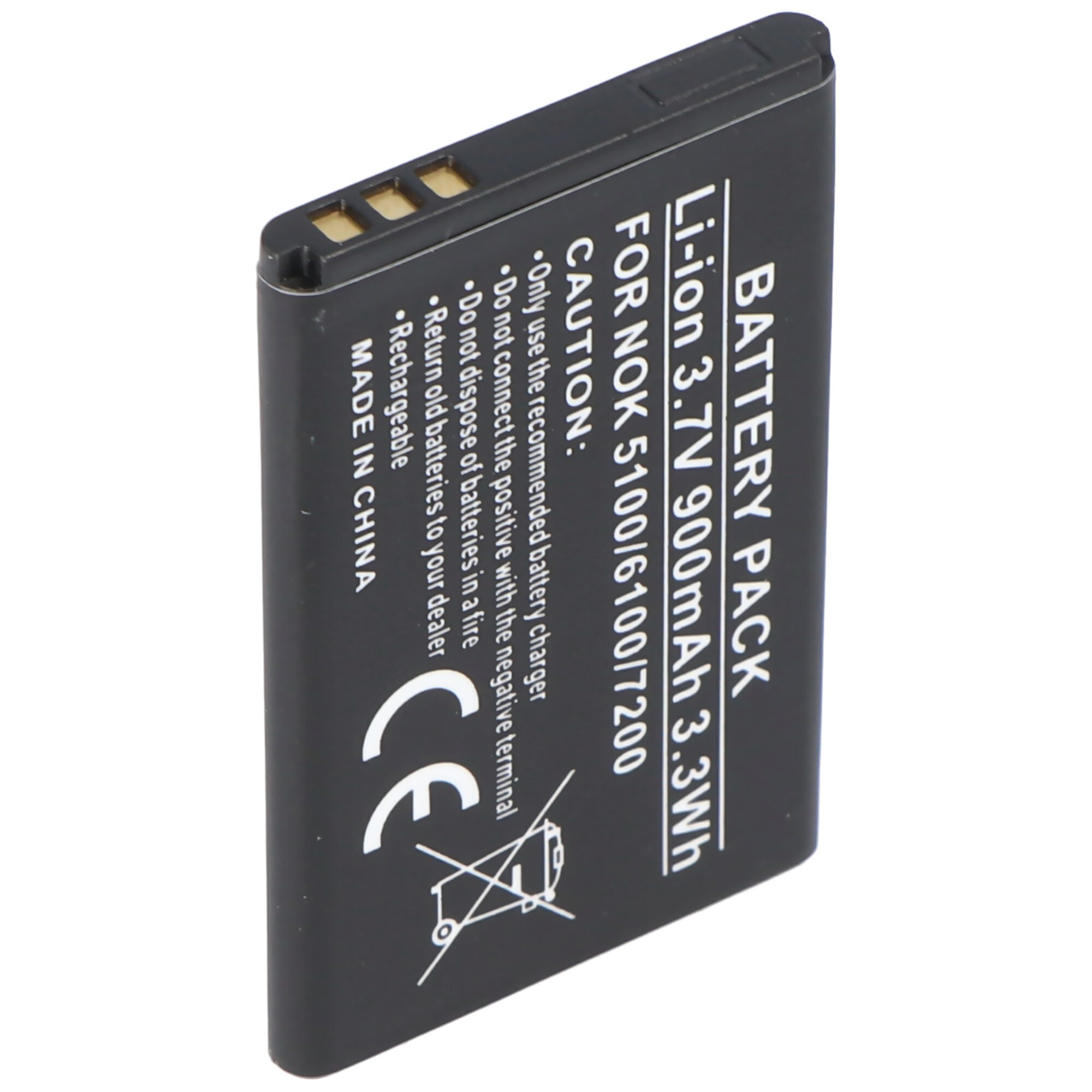 3.7 volt ve 900mAh Nokia BL-4C için uygun batarya