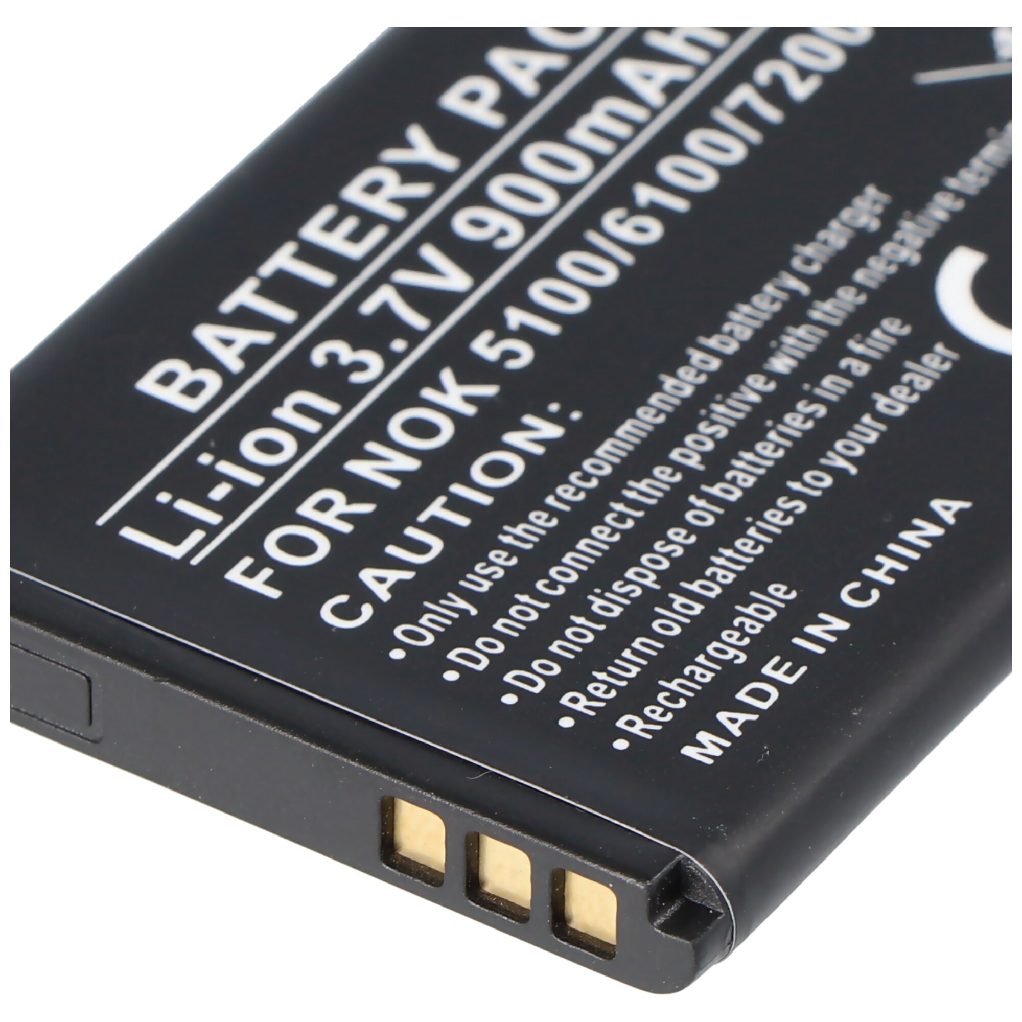 3.7 volt ve 900mAh Nokia BL-4C için uygun batarya