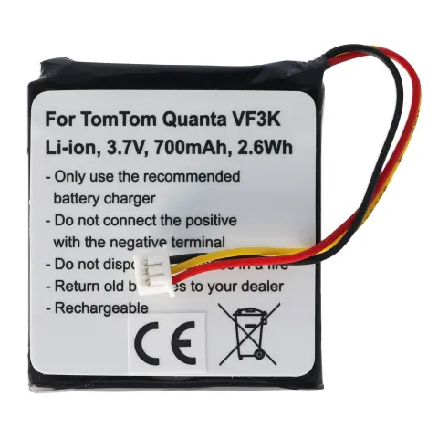 TOMTOM Quanta pil VF3K, VF3, FM68360420759 için uygun pil