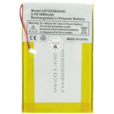 1600mAh ile Apple iPod 1G, 2G, UP325385A4H için uygun AccuCell pil