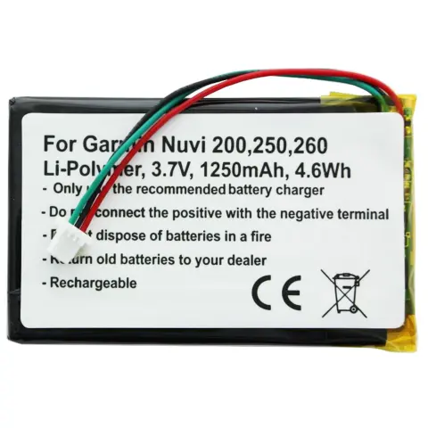 Garmin Nuvi 200w, 361-00019-11 için uygun pil