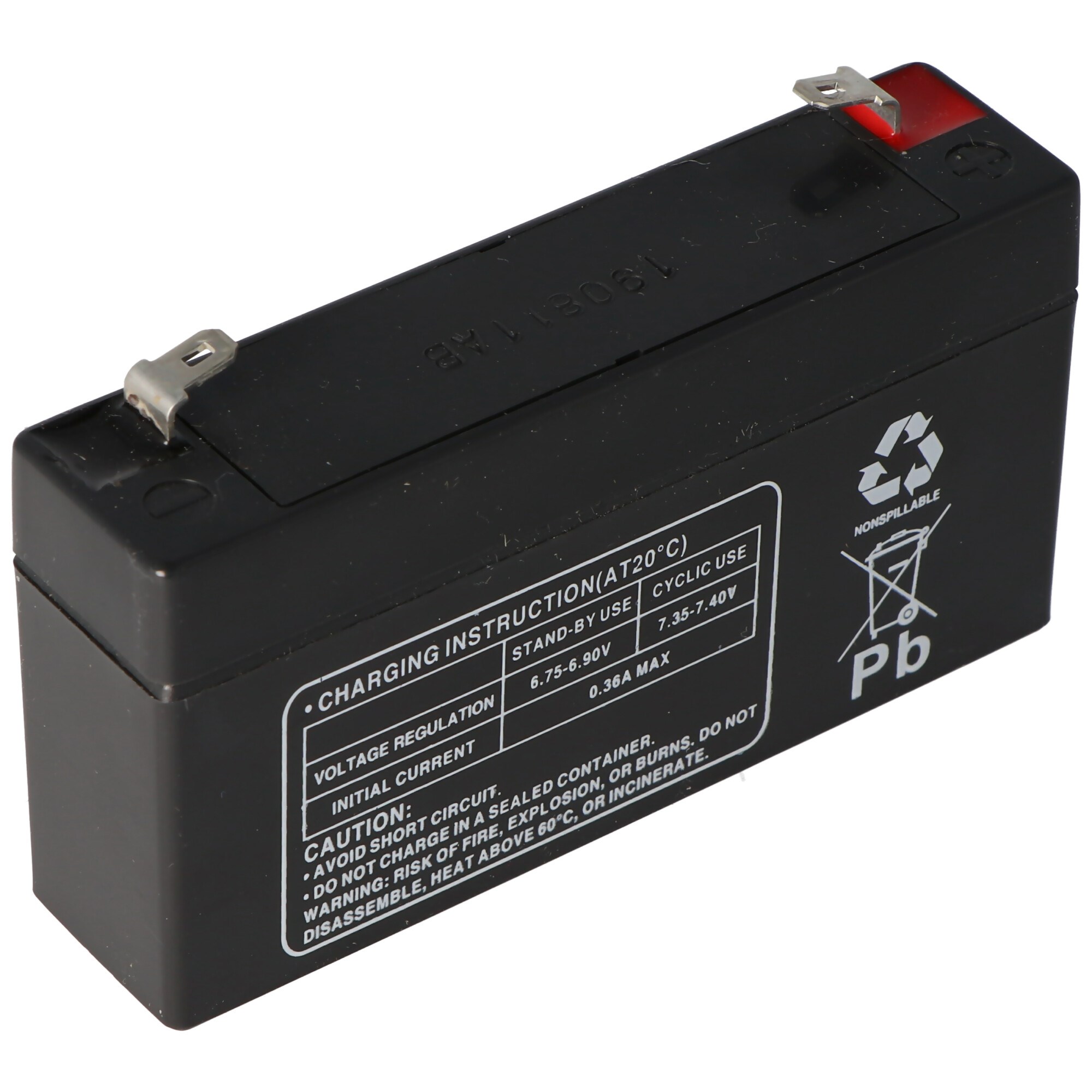 Çok güçlü MP1.2-6 pil PB kablosu, 6 volt 1200mAh, bağlantı 4.8