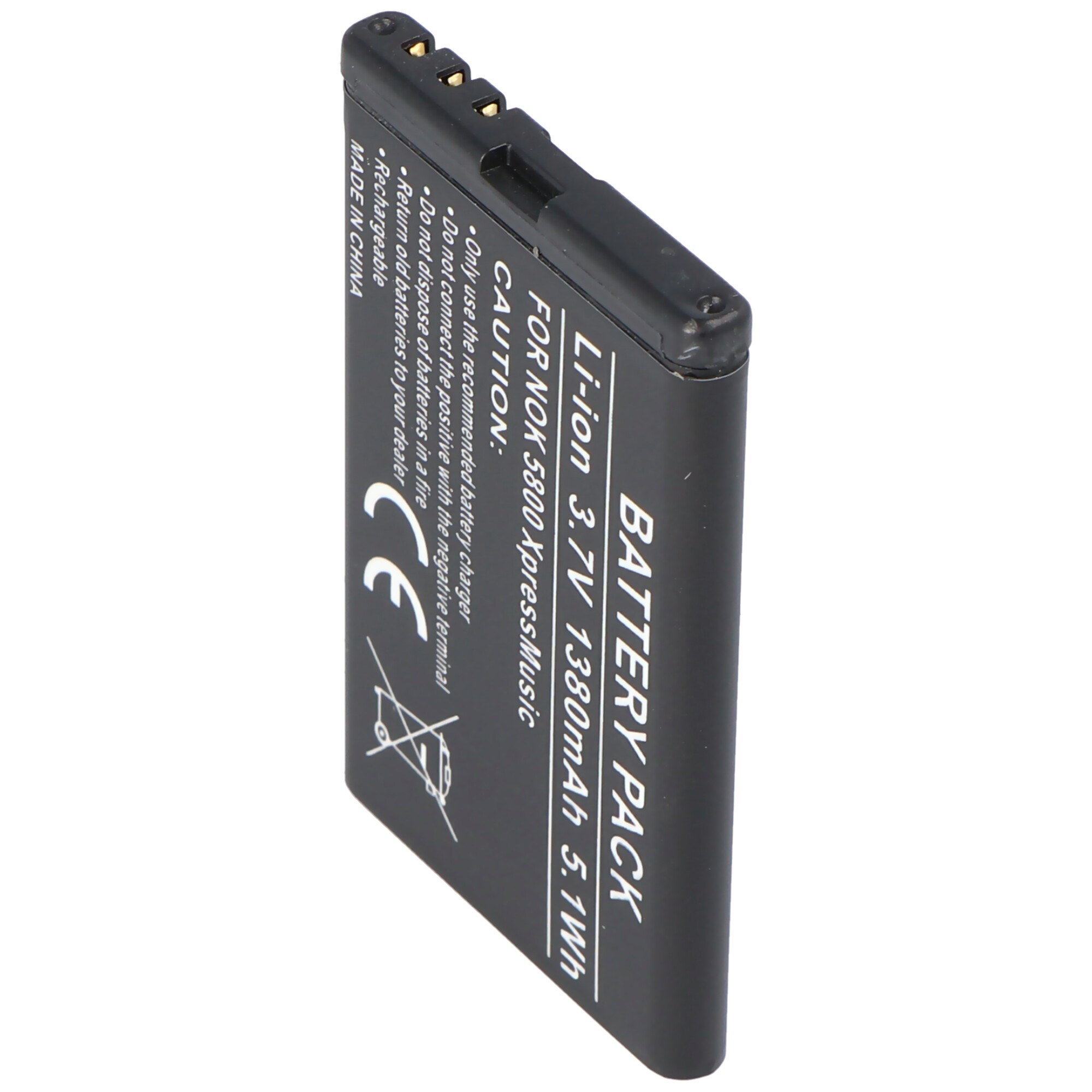 1380mAh ile Nokia Lumia 520 batarya BL-5J için uygun batarya