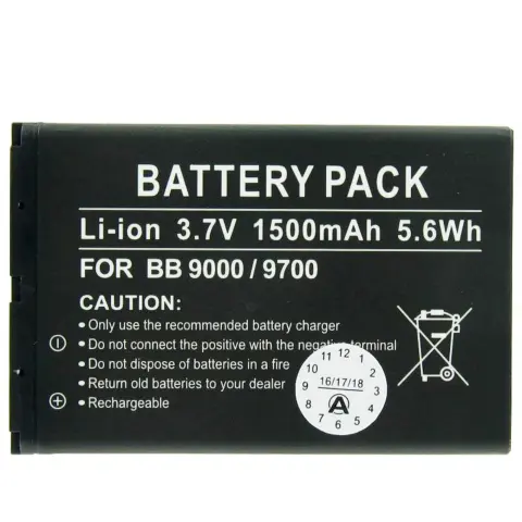 Blackberry Bold 9000, M-S1, BAT-14392 için uygun pil