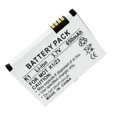 Pil Motorola V1150, SVLR L2, ROKR Z6, RIZR Z3, KRZR K1, SVLR L6 pil BC50, CFNN1043, CFNN7007 için uygun