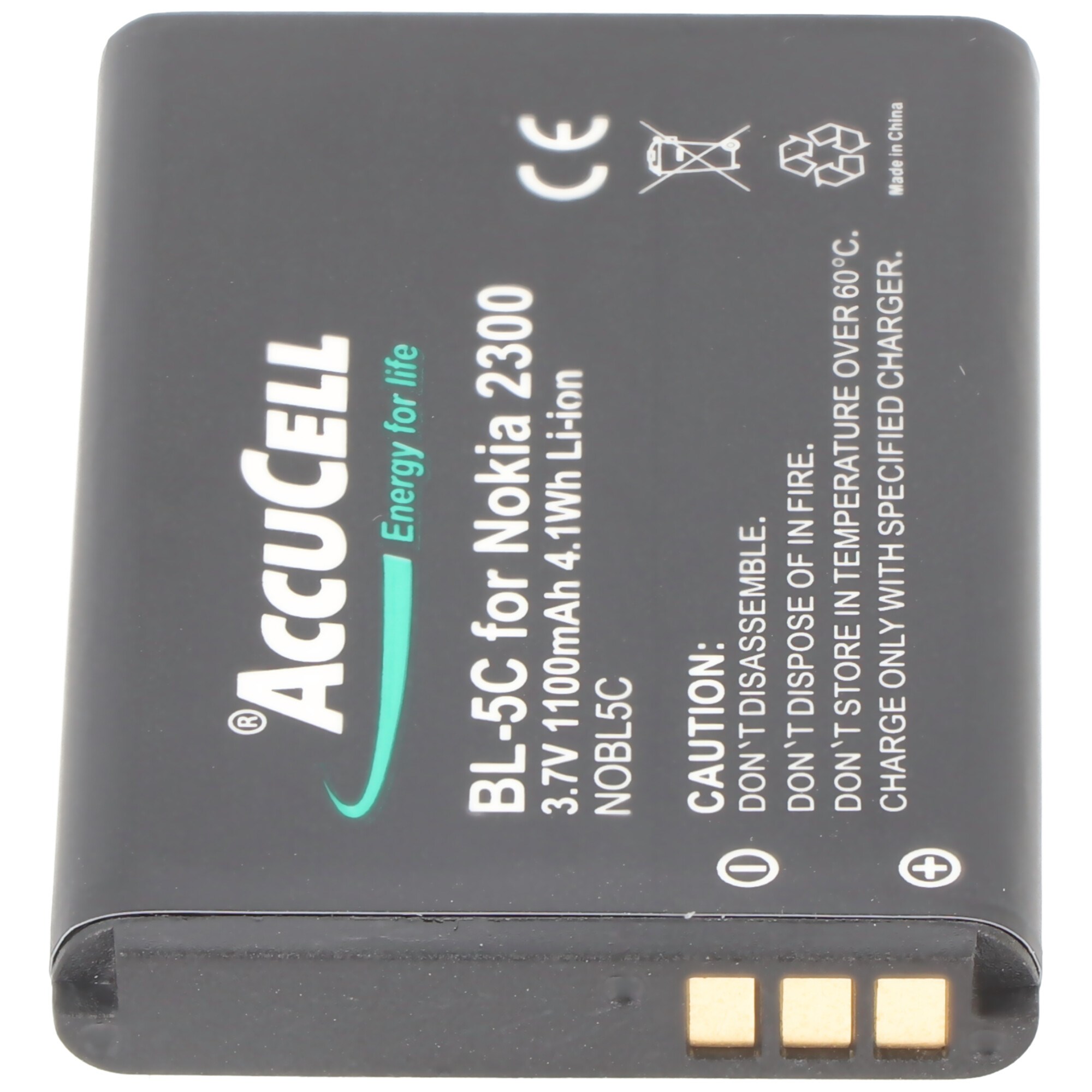 Nokia 2330 classic, BL-5C, 1000mAh için uygun AccuCell pil
