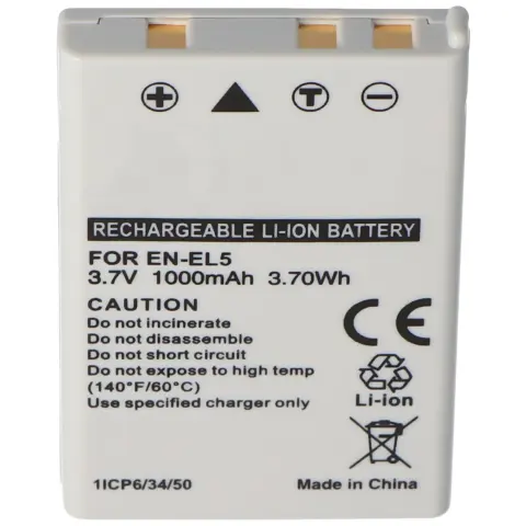 Nikon EN-EL5, Duracell CP1 için uygun AccuCell pil