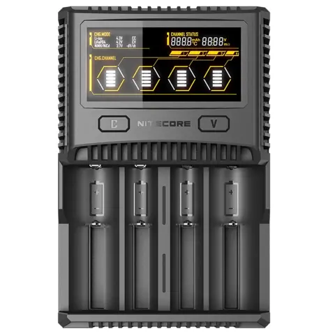 Nitecore SC4 4 Yuvalı Hızlı Pil Şarj Cihazı