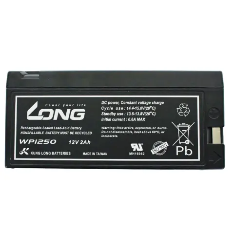 Kung Long WP1250 kurşun pil 12 volt 2.0Ah geçmeli kontaklı