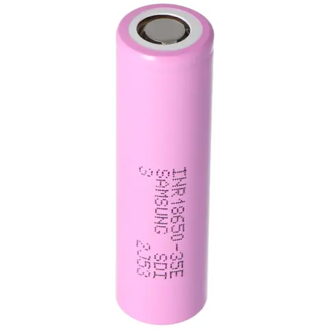 Samsung INR18650-35E 3.6 voltluk pil 3500mAh lehim etiketleri ile veya lehimlenmeden seçilebilen düz pozitif kutup