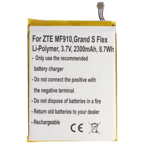 Pil ZTE MF910 pil Li3823T43P3h715345, ZTE Grand S Flex, MF910, MF910 4G LTE için uygun