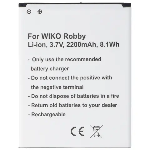 Pil, Wiko Robby V3750AN, 5212, P104-T19001-000 için uygun