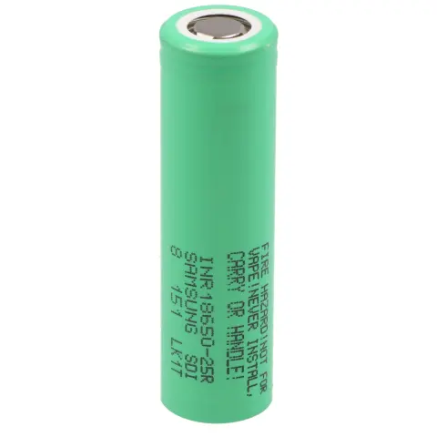Samsung INR18650 25R 3.6 volt - 3.7 volt ve 2500mAh, korumasız