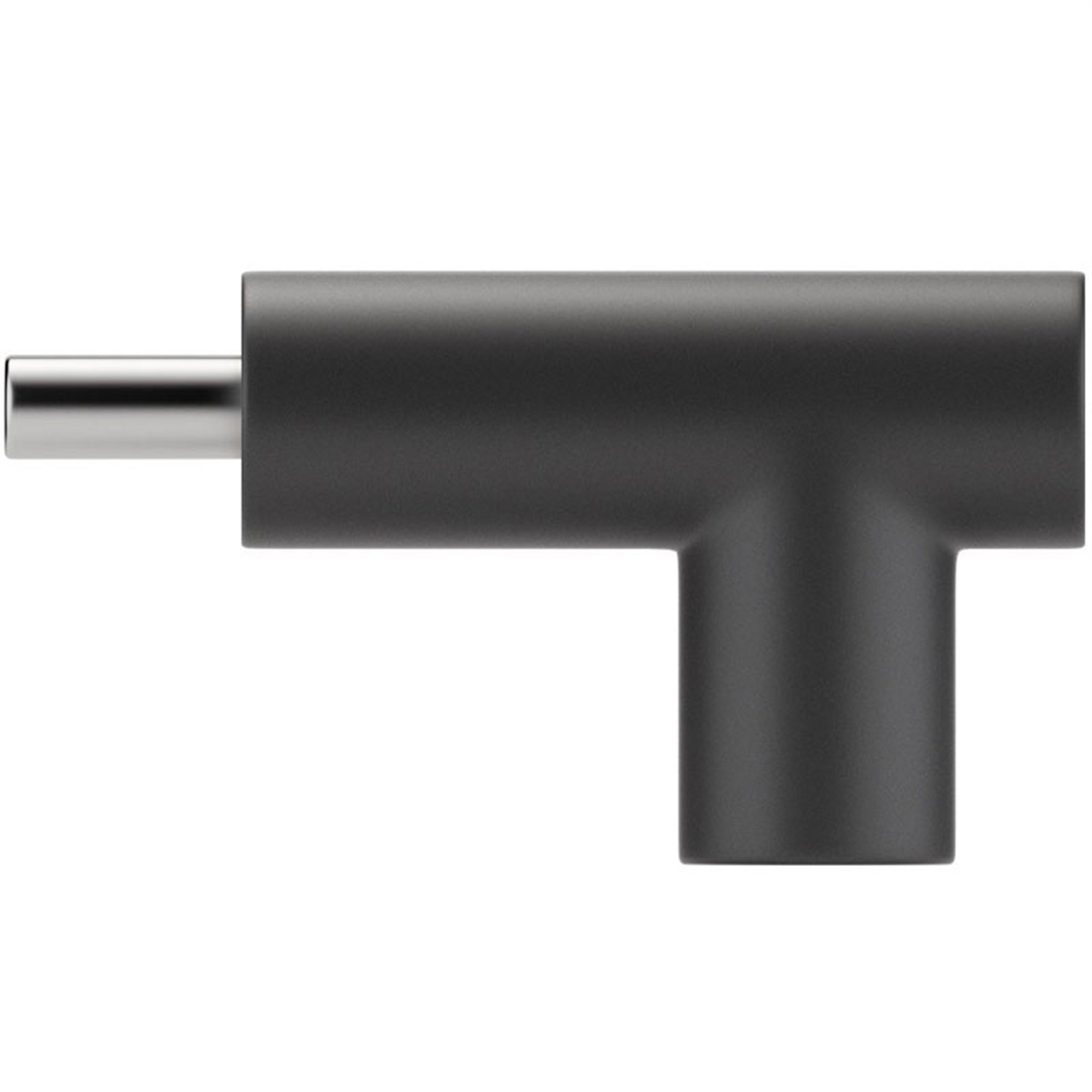 Adaptör USB-C - USB-C 90 derece açı, USB-C fişine açılı siyah USB-C soketi