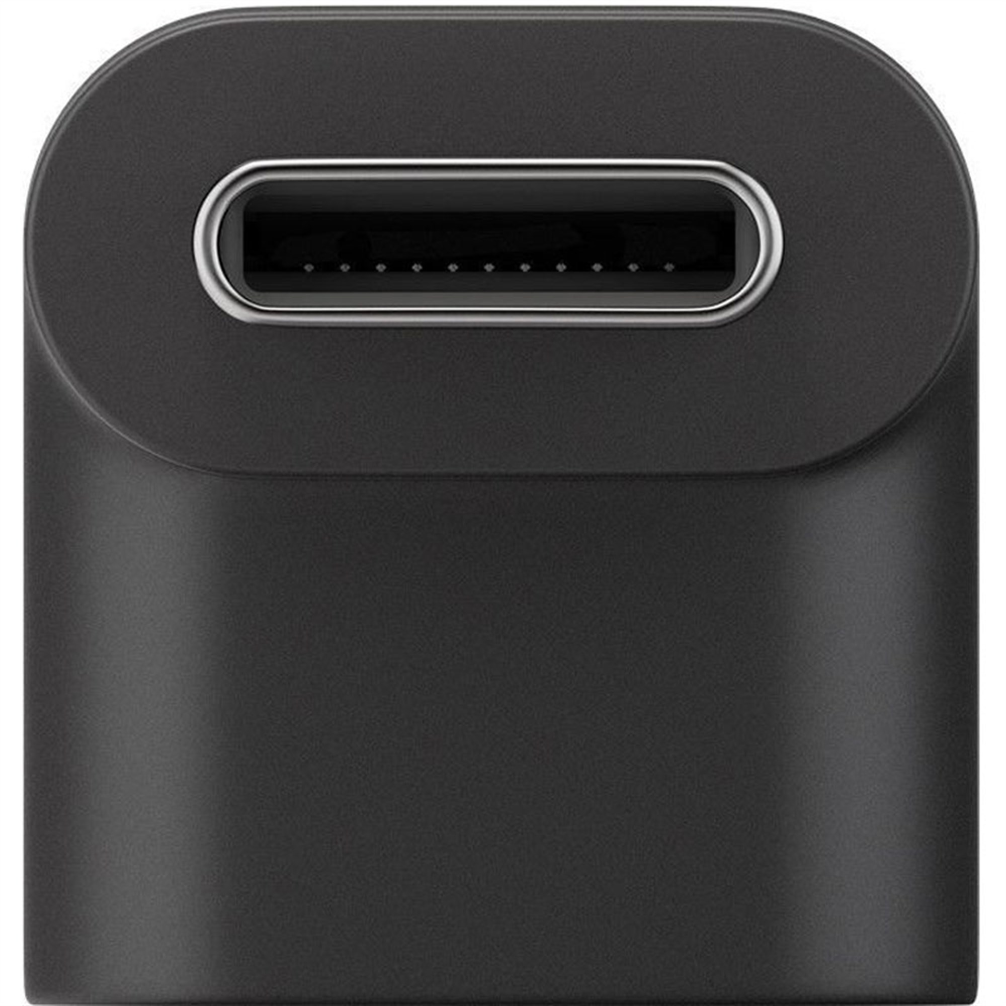 Adaptör USB-C - USB-C 90 derece açı, USB-C fişine açılı siyah USB-C soketi