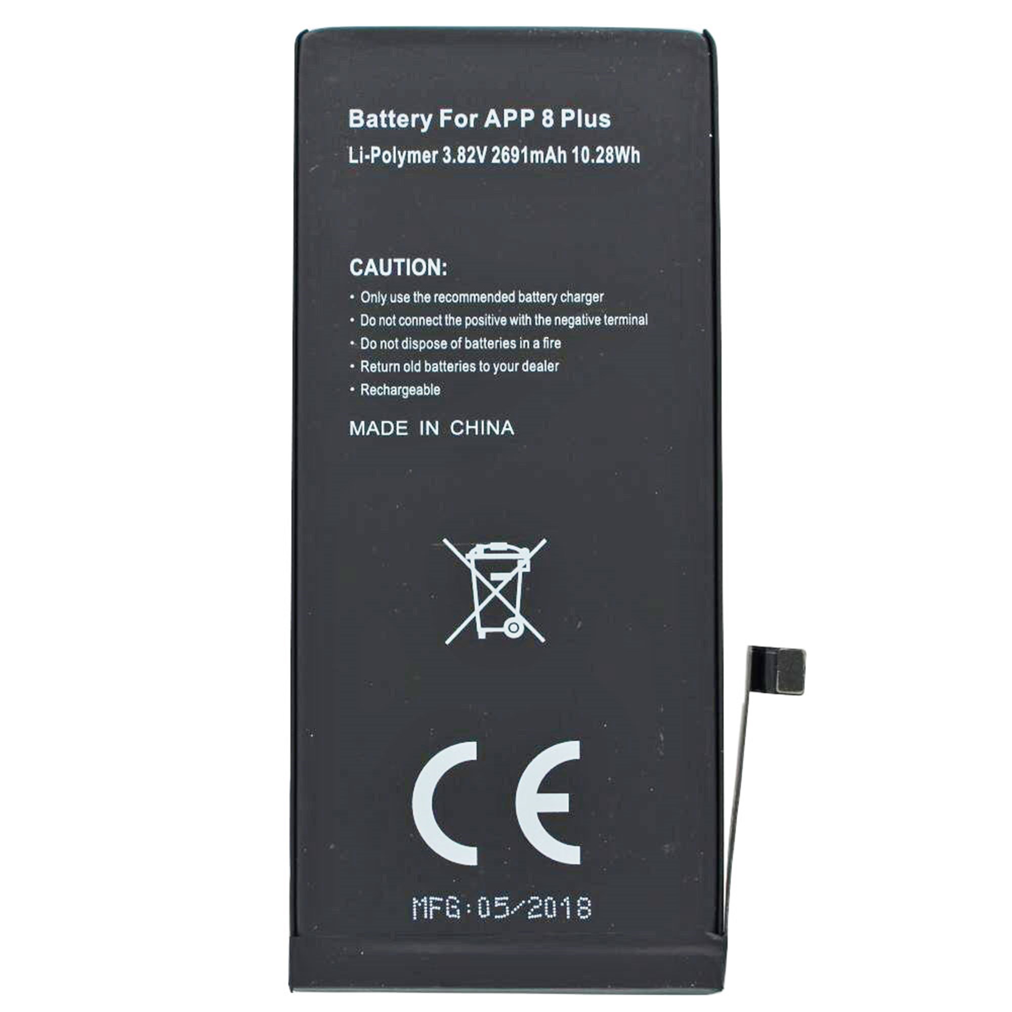 Apple iPhone 8 Plus, iPhone 8+, 616-00367 pil, 3,8 volt 2690mAh için uygun pil