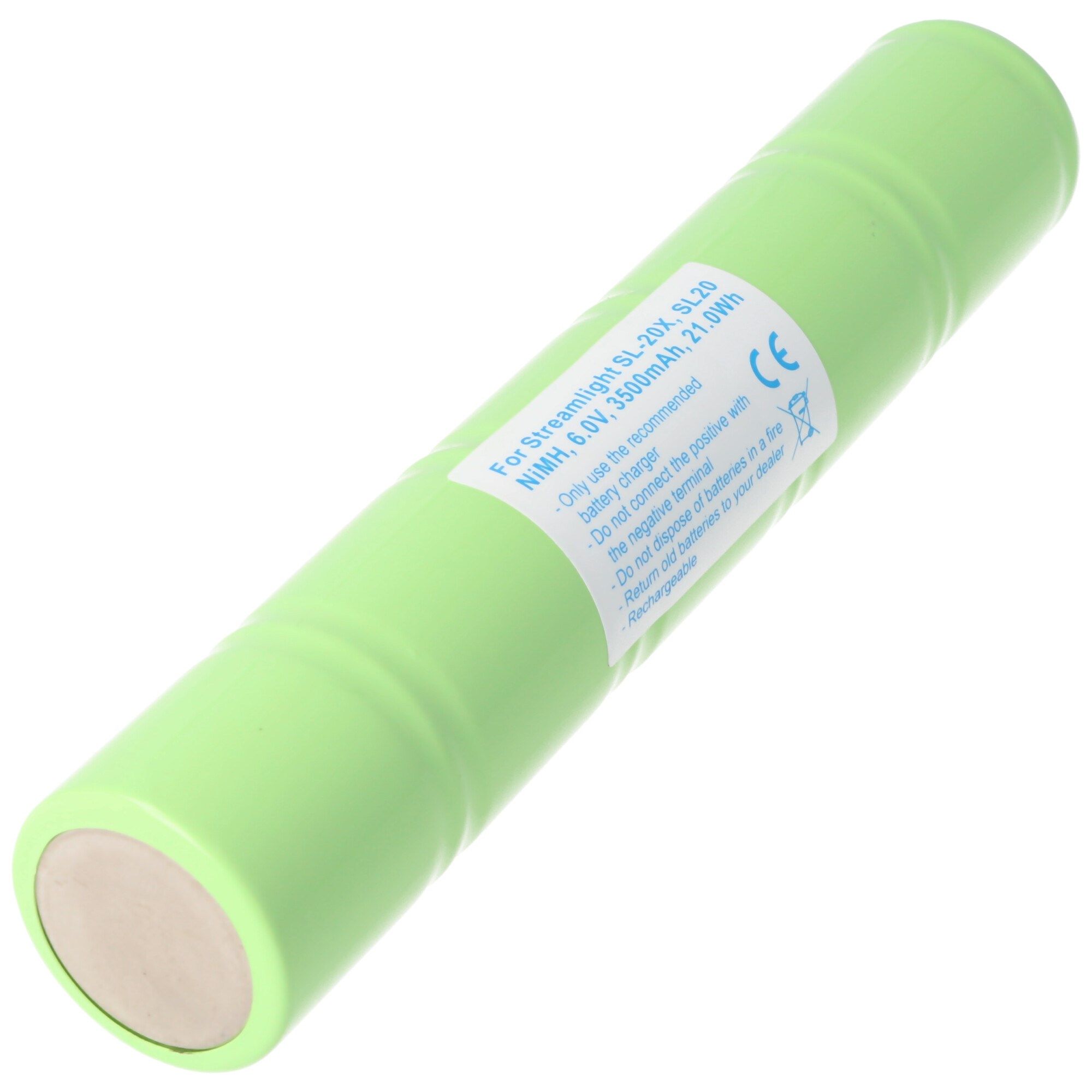 Streamlight SL-20X pil, SL20, NiMH pil IMT-3500D 6.0 volt 3500mAh, 21Wh, 180x32.5mm için uygun çoğaltma pili