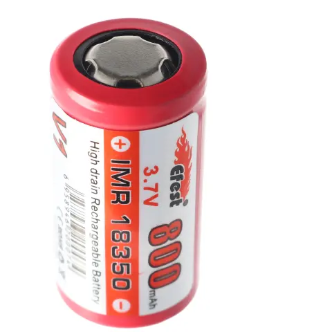 Efest IMR 18350 V1 - 800mAh 3.7V Li-Ion (pozitif kutup düz)