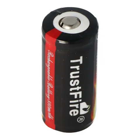 Trustfire 16340 880mAh 3.6V - 3.7V PCB korumalı