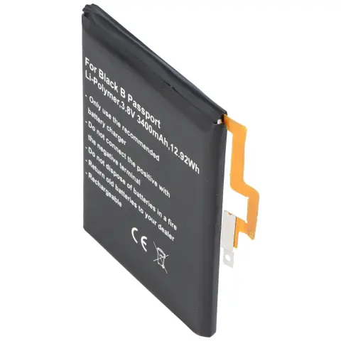 Blackberry Passport, Li-Polymer, 3.8V, 3400mAh, 12.9Wh, dahili, aletsiz pil