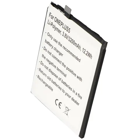 Pil ONEPLUS 5, Li-Polimer, 3.8V, 3200mAh, 12.2Wh, dahili, aletsiz