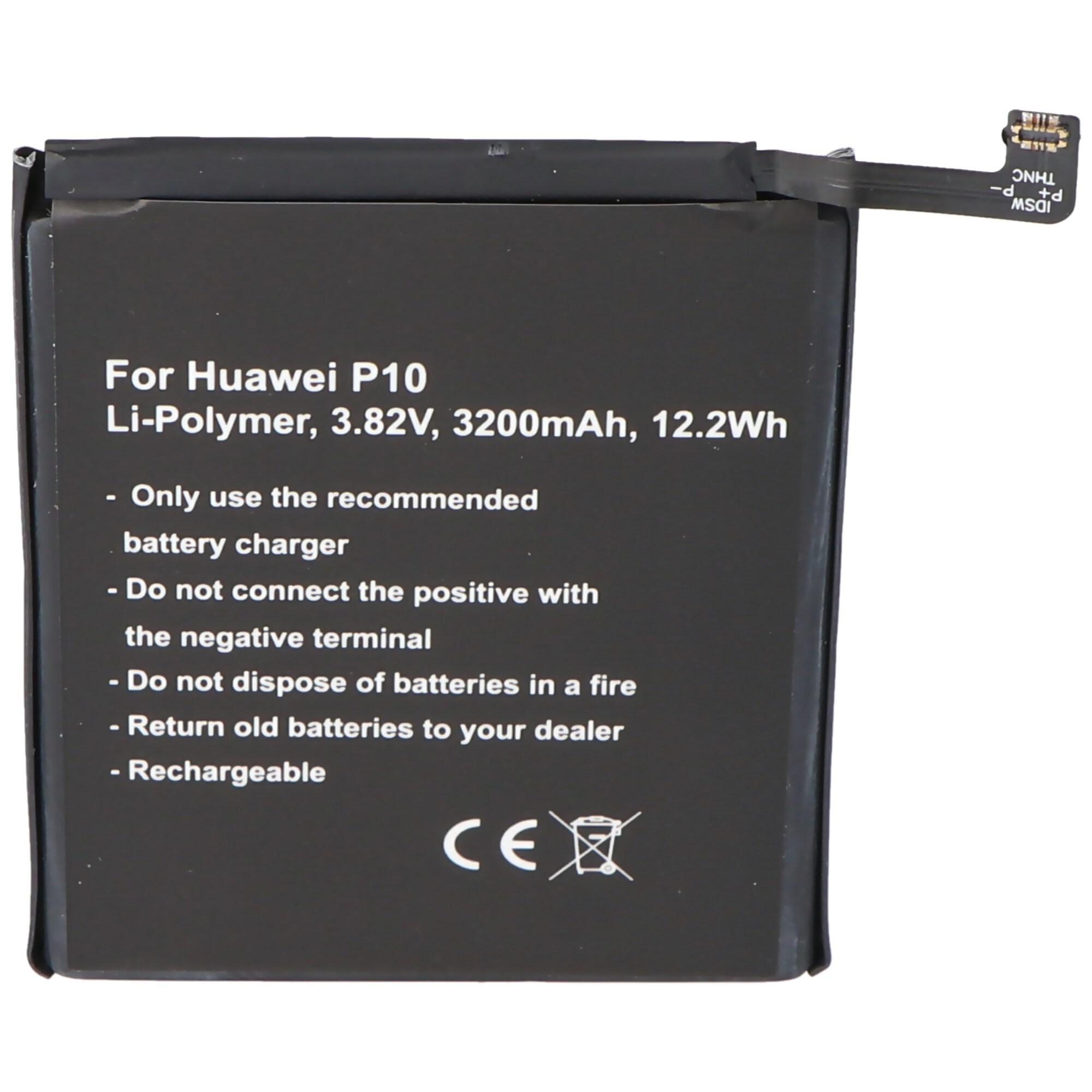 Pil, Huawei P10, Li-Polimer, 3.82V, 3200mAh, 12.2Wh, dahili, aletsiz
