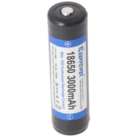 Keeppower 18650 3000mAh 3.6V - 3.7V Li-ion pil PCB korumalı