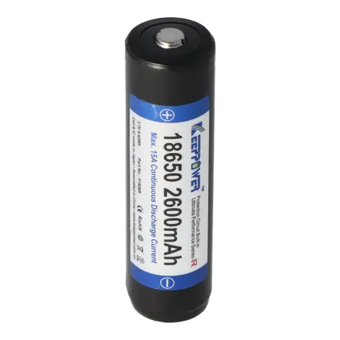 Keeppower R 18650 2600mAh 3.6V - 3.7V Li-ion pil korumalı (pozitif kutup artırıldı)